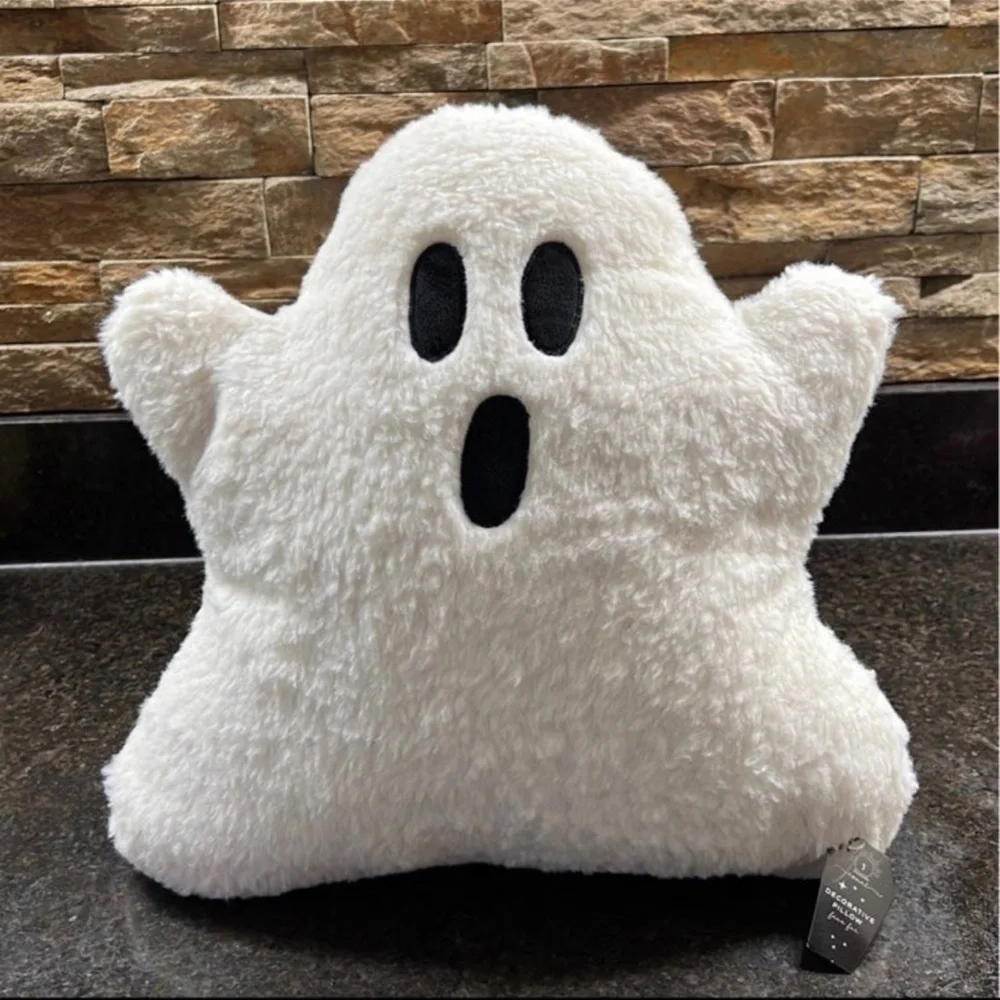 Target Halloween 2023 Faux Fur Ghost Decorative Throw Pillow